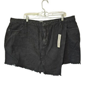 Highway Jeans Black Denim Plus Sized Skort Size 22 NWT